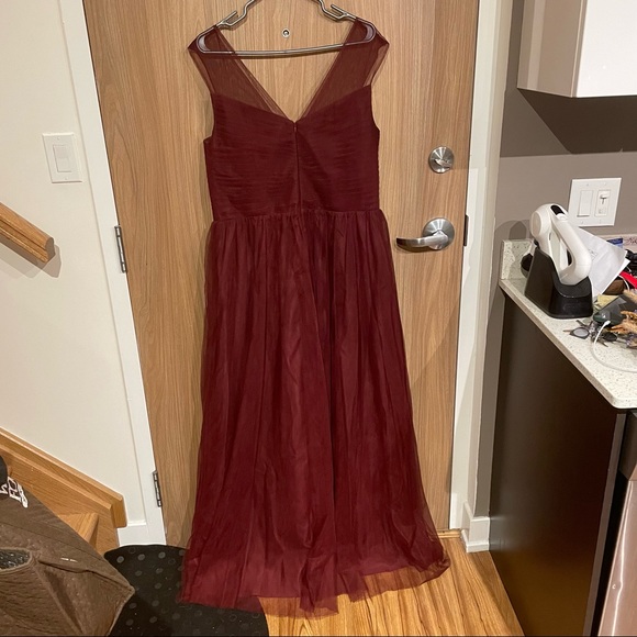Adifa Burgundy Tulle Gown - For You Dress - bridesmaid or prom - Picture 7 of 9